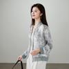 SOFSIL 2026 Frühling Damen 100% Seide Bedruckte Kurze Jacke