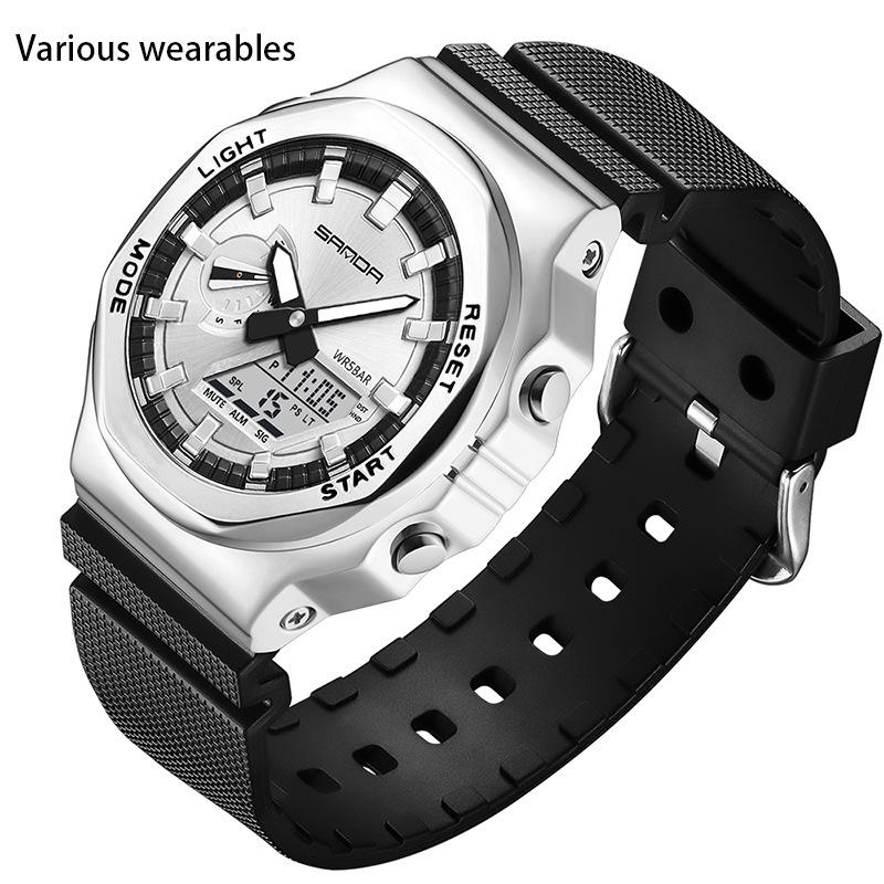 Hand-raising Lamp Multifunctional Men's Electronic Watch Waterproof Alarm Clock Watch