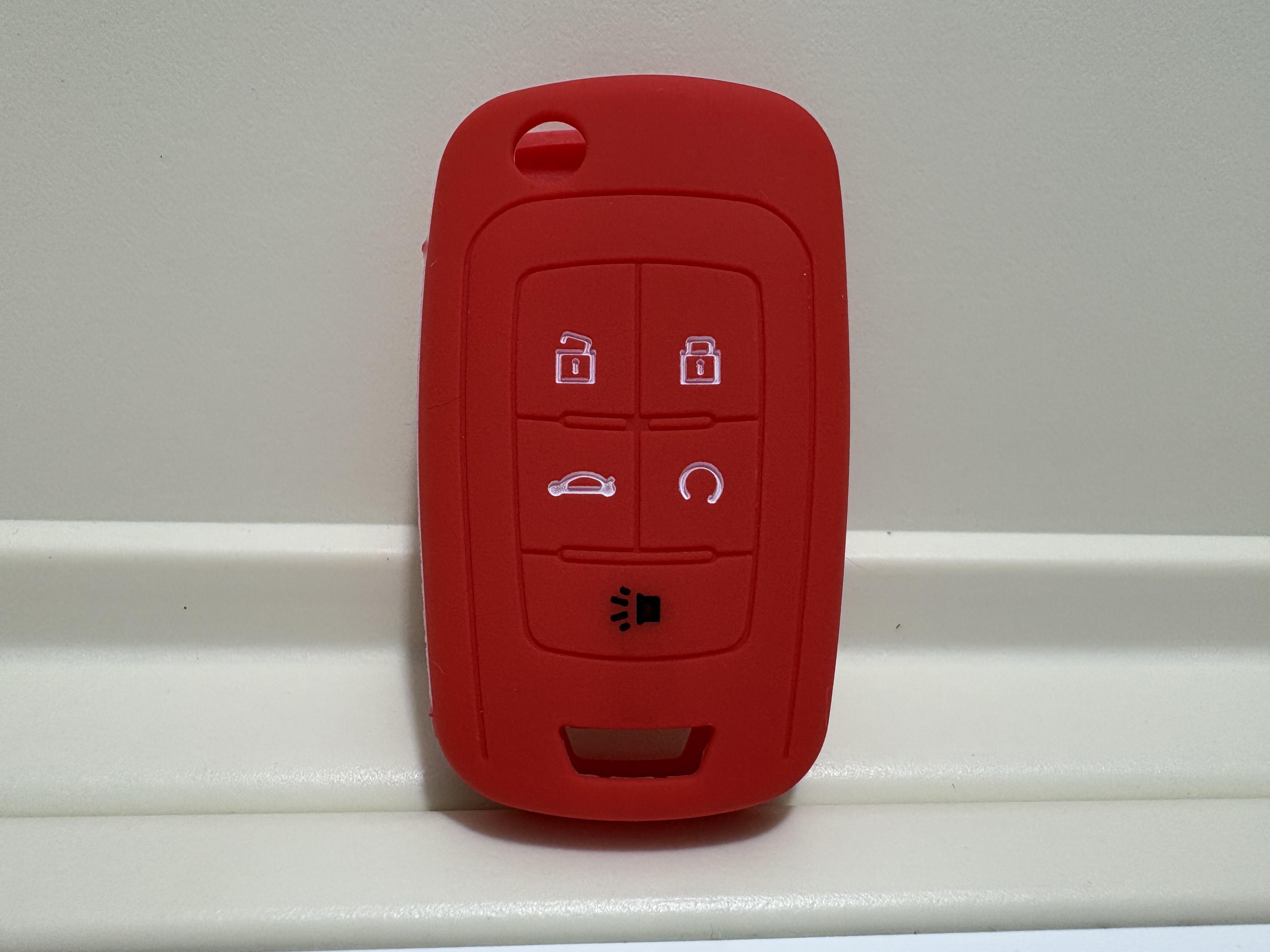 

Silicone Remote Holder Protected Cover Case For Chevrolet Camaro Cruze Equinox For HOLDEN VF COMMODORE Flip Key 5 Button Blank красный