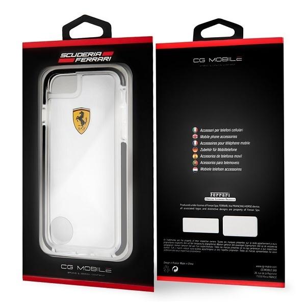 Etui Do iPhone 7 Ferrari Shockproof Czarne Transparentne