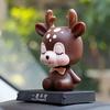 Phone Holder Cute Shaking Head Deer Doll Bracket Decoration Automobile Dashboard Lovely Bobblehead Toy Auto Interior Accessories