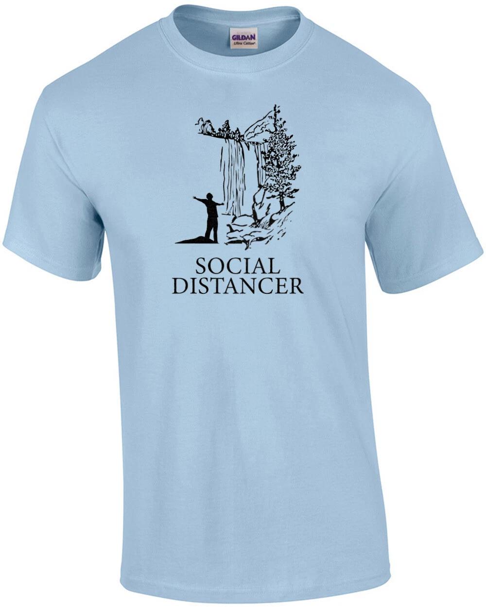 Social Distancer - Funny Camping T-Shirt S