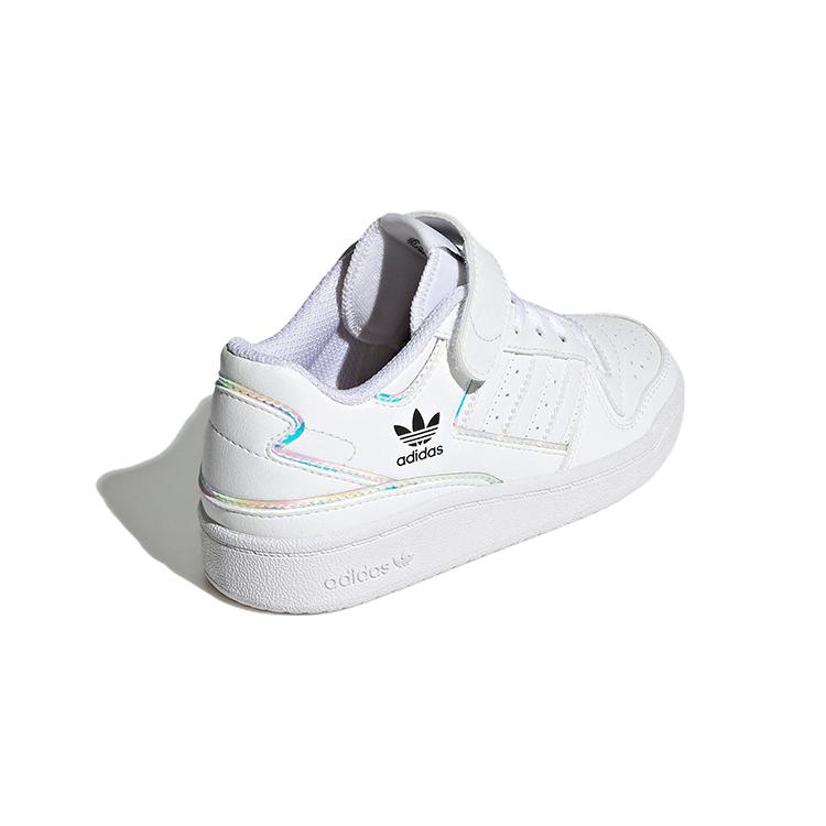 adidas Originals FORUM Low C Abrasion Resistant Cushioning Low Top Skateboard Shoes White Children Aged 3 7 Years Old GY9254