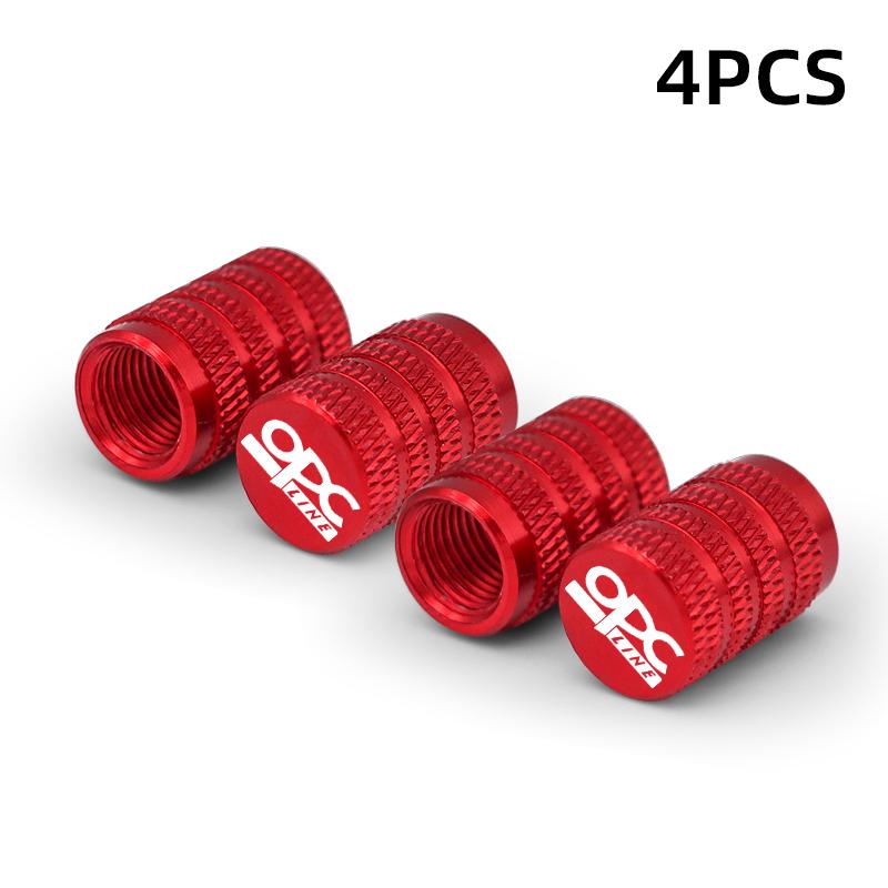 Car Styling OPC Line Wheel Tire Valve Caps Tyre Stem Covers Airdust Waterproof For Opel Antara Astra Insignia Corsa Mokka Vectra
