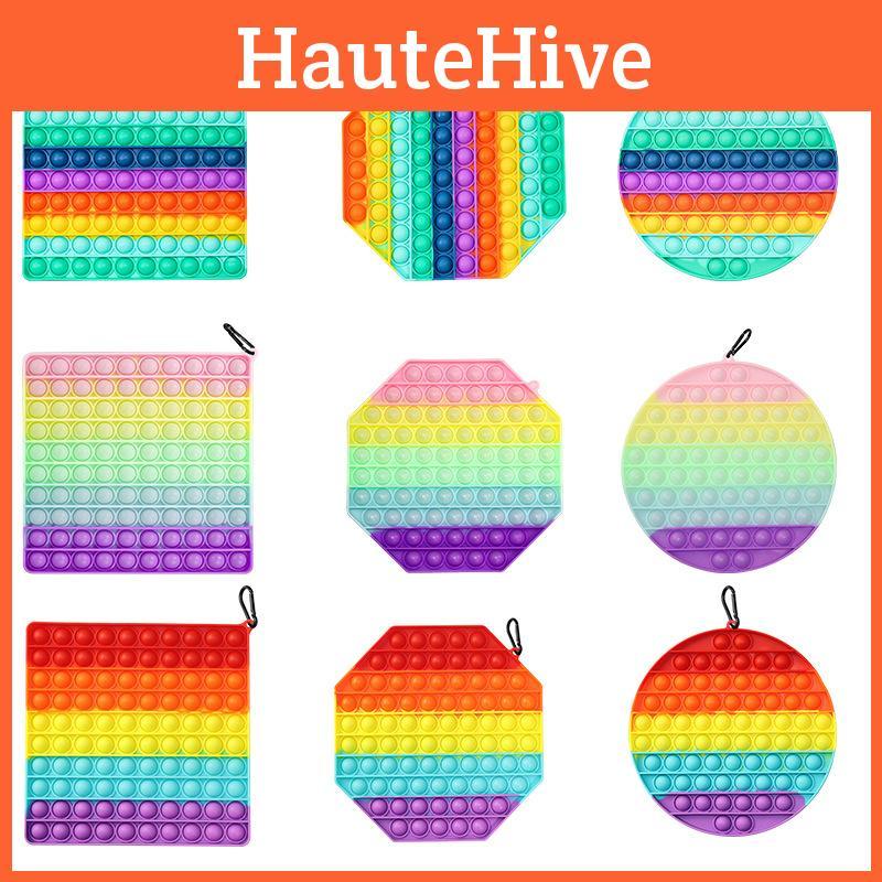 20cm Big Pop It Fidget Toy Colorful Squishy Stress Reliever For Kids And Adults