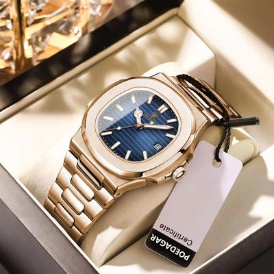 Luxe heren polshorloge waterdicht lichtgevend chronograaf horloge voor heren roestvrij staal heren quartz horloges