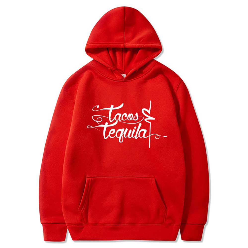 Tacos Letter Design Printed Women Hoodies Fashion Fleece Hoody Creativity Pullover Clothing Street Loose Sweatshirts Women'S