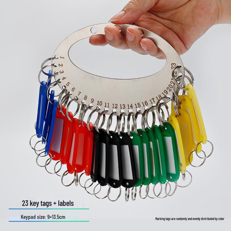 Stainless Steel Round Key Disk with Tag Ring for Key Management and Storage