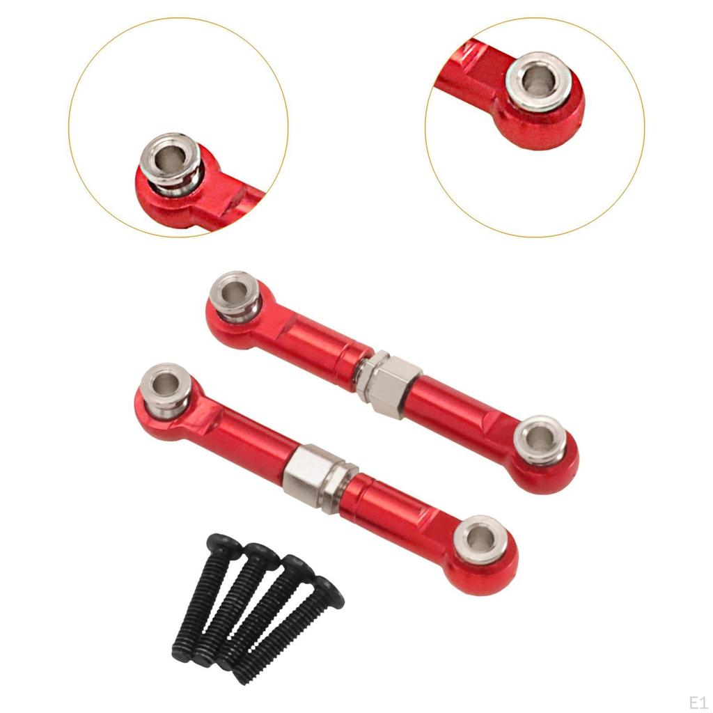 2 Pieces 1:14 RC Car Steering Linkage Pull Rod Linkages Arm Tie Spare for 14211 Trucks Model DIY