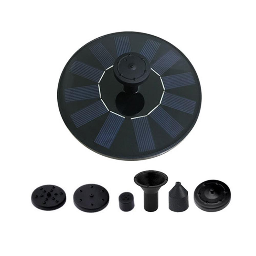 Solar Fountain Pump Floating Solar Panel Bird Baths Water Fountain with 6 Nozzles For Garden Outdoor Water Pool Pond Decor