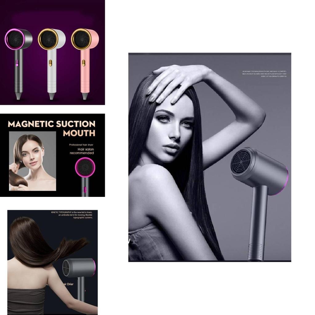 Sleek And Modern 800w Hair Dryer With Overheat Protection And Low Noise Operation In Multiple Colors