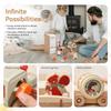 Kids Wooden Rail Train Toy Children Assembled Building Block Toy Newborns Early Educational Aid Toys Montessori Finger Fine Game