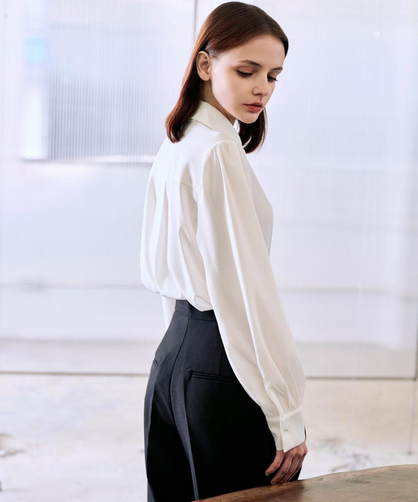 Rank 5 [Mudy] Big Collar Blouse [] Big Collar BlouseWhite
