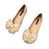 Fashion 2025 Spring Summer Shoes Women Flats Soft Elegant Woman Boat Shoes Flat Bowknot Single Black Beige Plus Size 42 D306