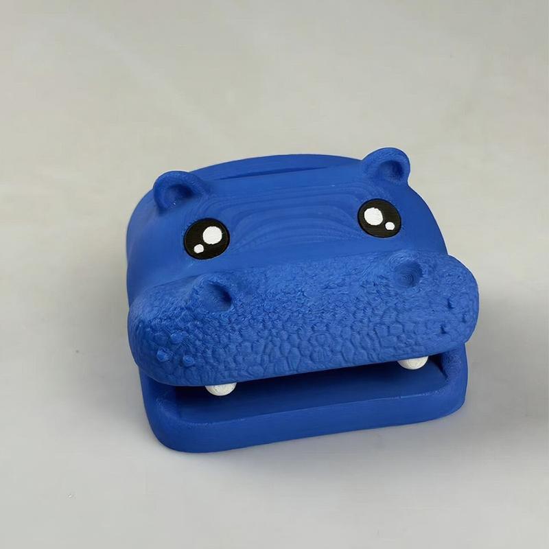 Cute Animal Desk Organizer Sticky Note Holder Hippo Cow Frog Desktop Storage Box Office Supplies Tabletop Decor Pen Holder