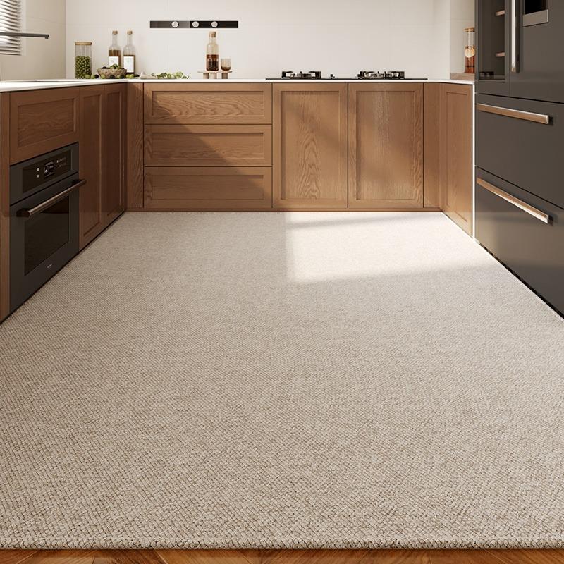 Kitchen Floor Mat Non-slip Waterproof Carpet Imitation Texture Brown Large Size Rug Living Room Entrance Home Decoration Mats