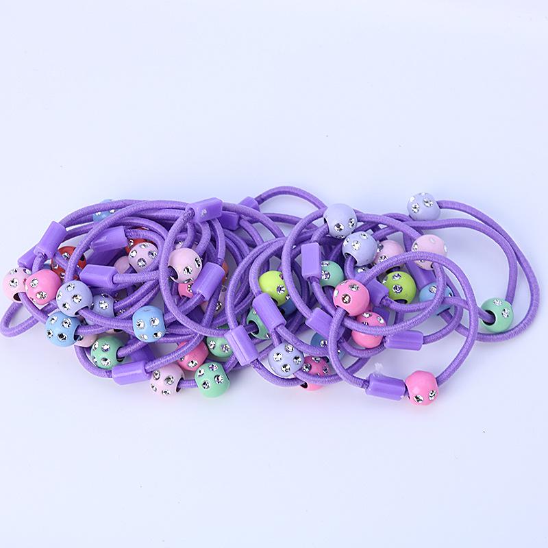 Bunte Doppelkugel Elastische DIY Haargummis Schmuckzubehör
