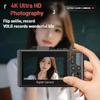 64MP WIFI 4K Dijital Kamera 180° Döner Ekran Selfi Kamerası Küçük Taşınabilir 18X Dijital Zoom Vlog Kamerası