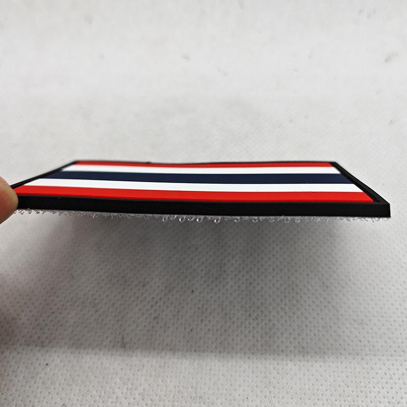 3D PVC Rubber World Flag Patch - Velcro Hook & Loop Decorative Badge