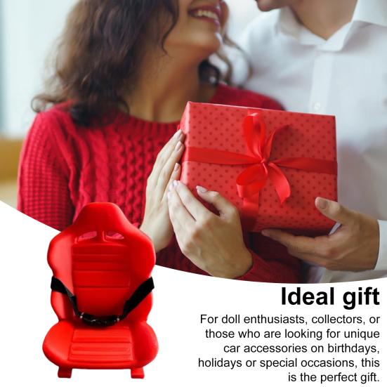 Car Seat Vent Clip 3D Printed Auto Vent Clip Clip-on Car Vent Decoration Mini Seat with Belt for Doll Car Interior Decor