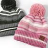 3 Pcs/Set Children Hat Scarf Glove Set Thickened Plush Ball Decor Color Matching Knitted Heat Retention Windproof Keep Warm Girls Boys Outdoor Gloves