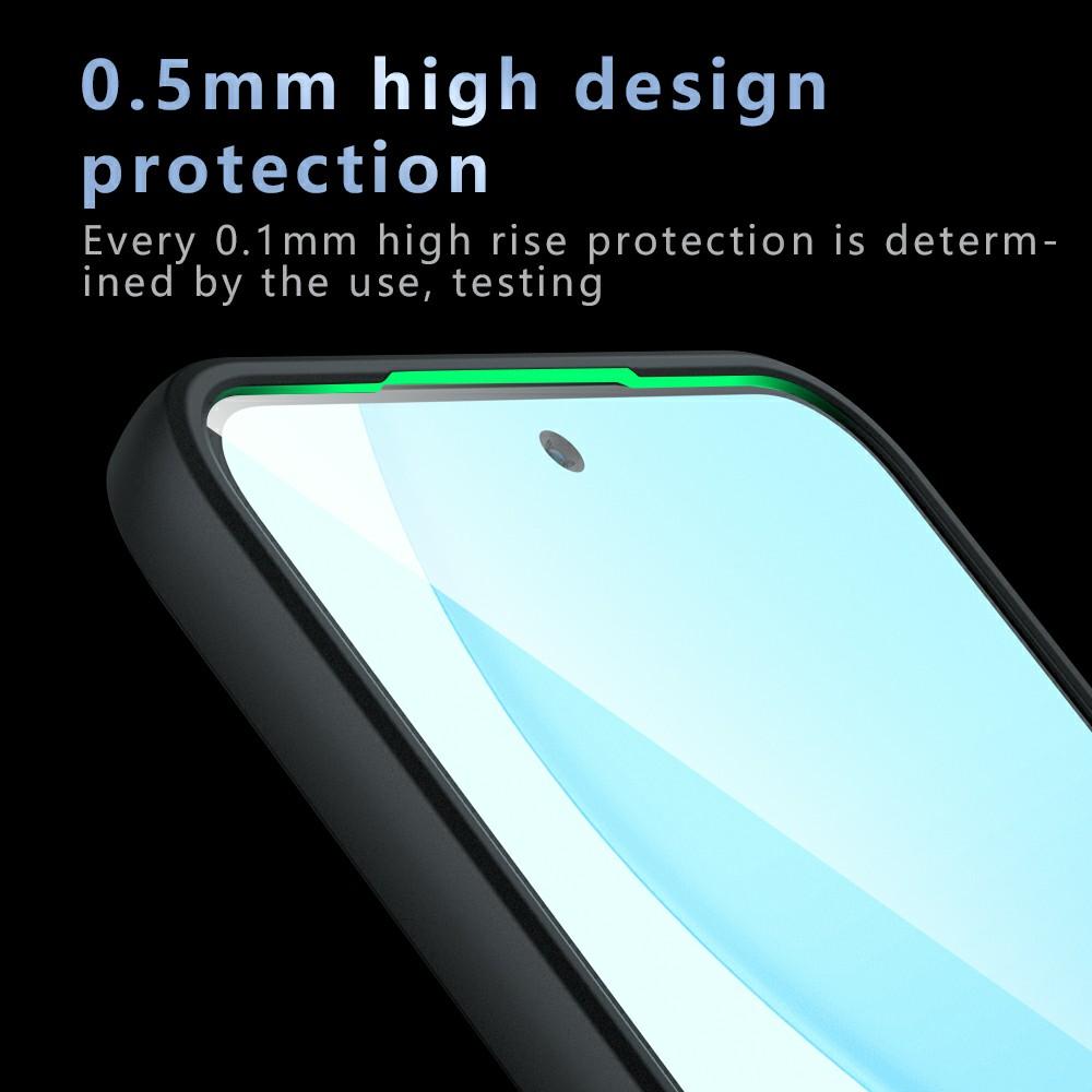 For Realme 14 Pro 5G Case Skin-Touch TPU+PC Matte Phone Shell,Transparent Black