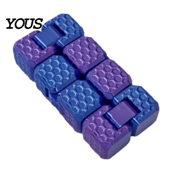 Student Party Favors 3D Printed Infinity Cube Fidget Toy, Articulated Folding Desk Toy for Adults, Sensory Toys Pocket-Sized Stress Relief Focus,