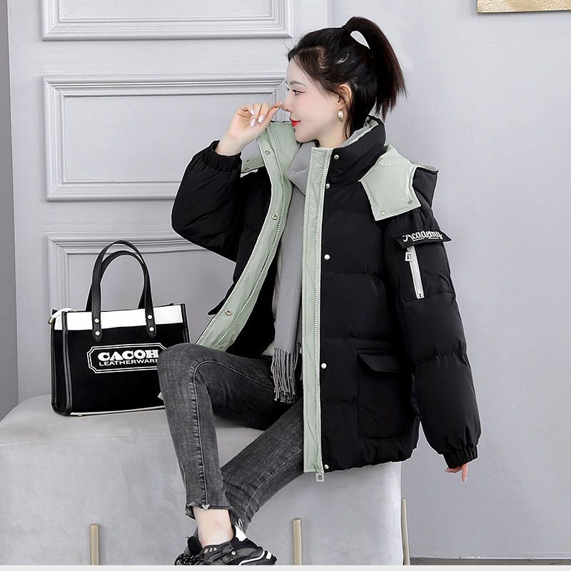 Autumn Winter Parkas Jacket Women's New Korean Loose Down Cotton Coat Female Hooded Thicken Warm Padded Casual Overcoat Ladies Tops