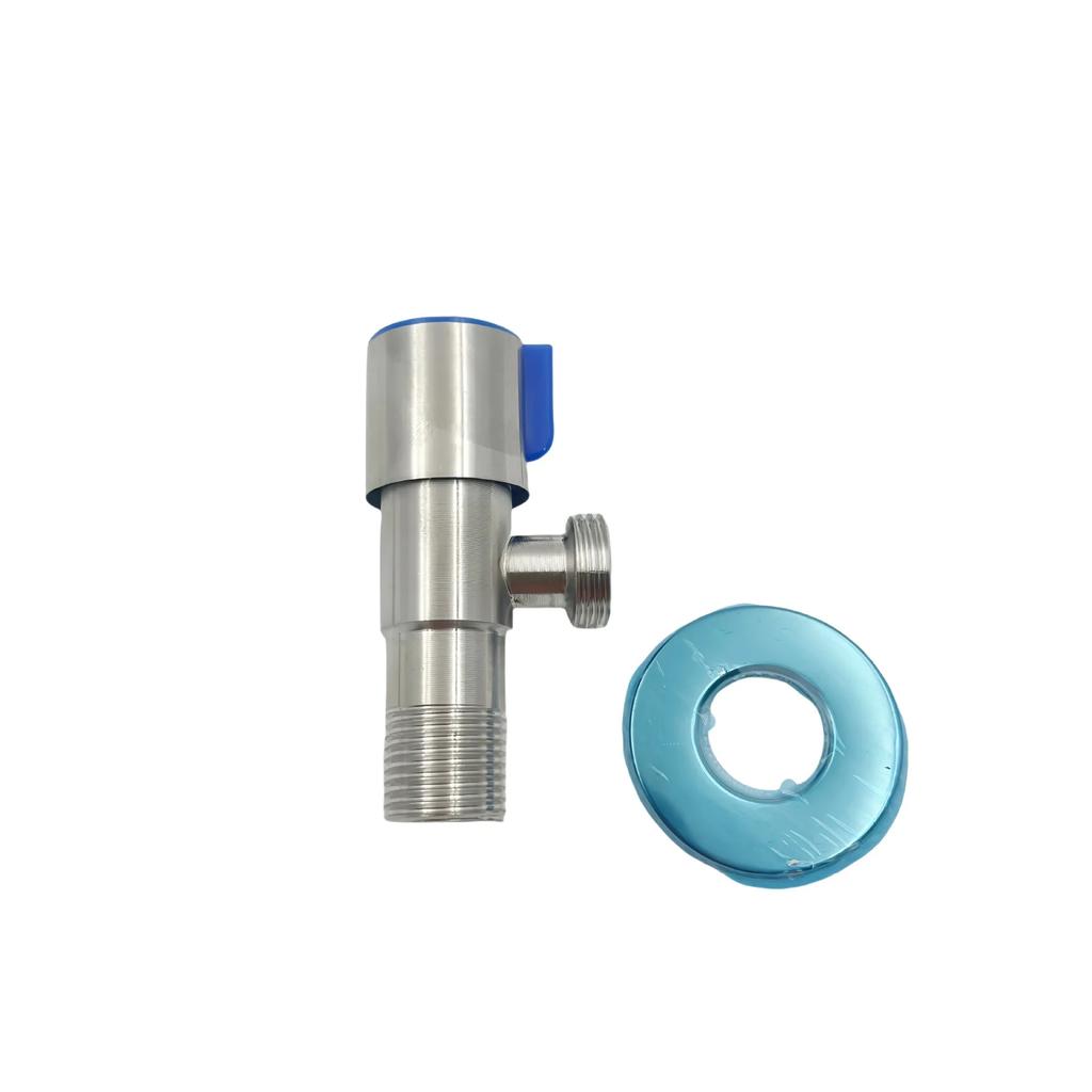 4 Points Faucet Inlet Valve G1/2 Brass Triangle Valve Heater Water Stop Valve Bathroom Toilet Washing Machine Universal Switch