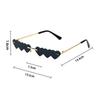 Love Heart Shaped Rimless Sunglasses Women New Fashion Party Shades Eyewear Metal Frame Sun Glasses UV400 Fancy Accessories
