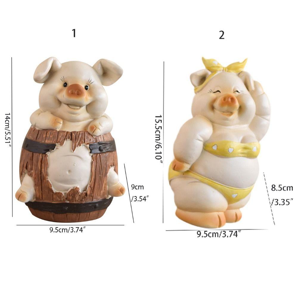 Durable Animal Saving Box Cute ResinPig Ornament Unique Pig Piggy Bank  Children Toy