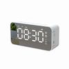 Q6 Bluetooth-compatible 5.0 Wireless Rechargeable Stereo Speaker Radio Alarm Clock Mirror