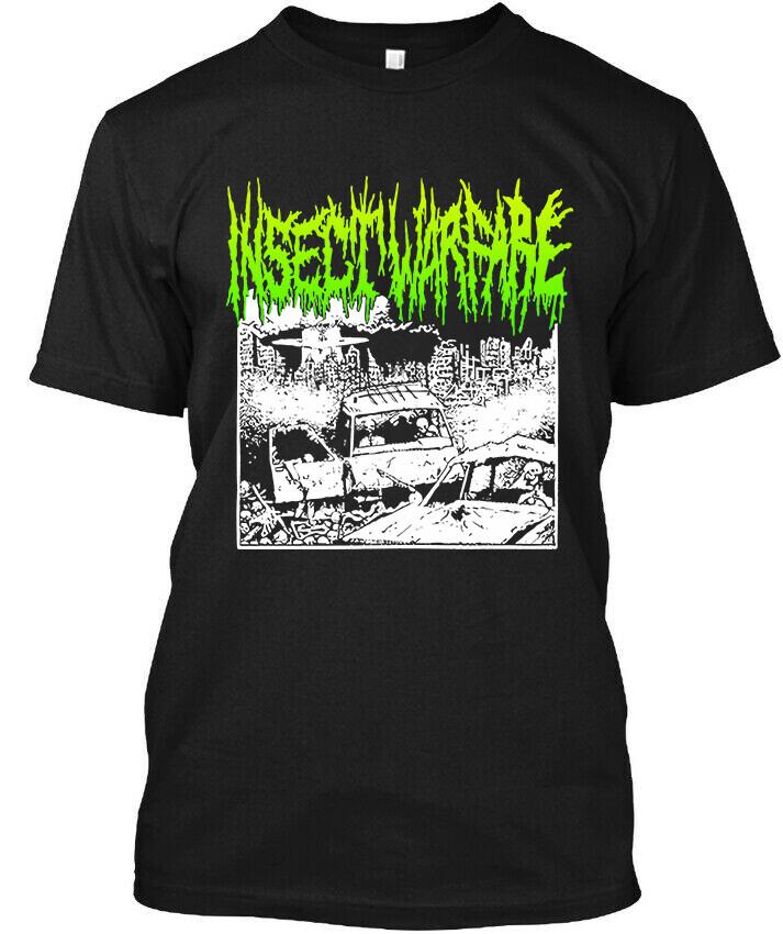 НОВЫЙ ПОПУЛЯРНЫЙ! Insect Warfare Американская музыка Графический Ретро Логотип Футболка Размер S-4XL Унисекс Футболка XXXXL