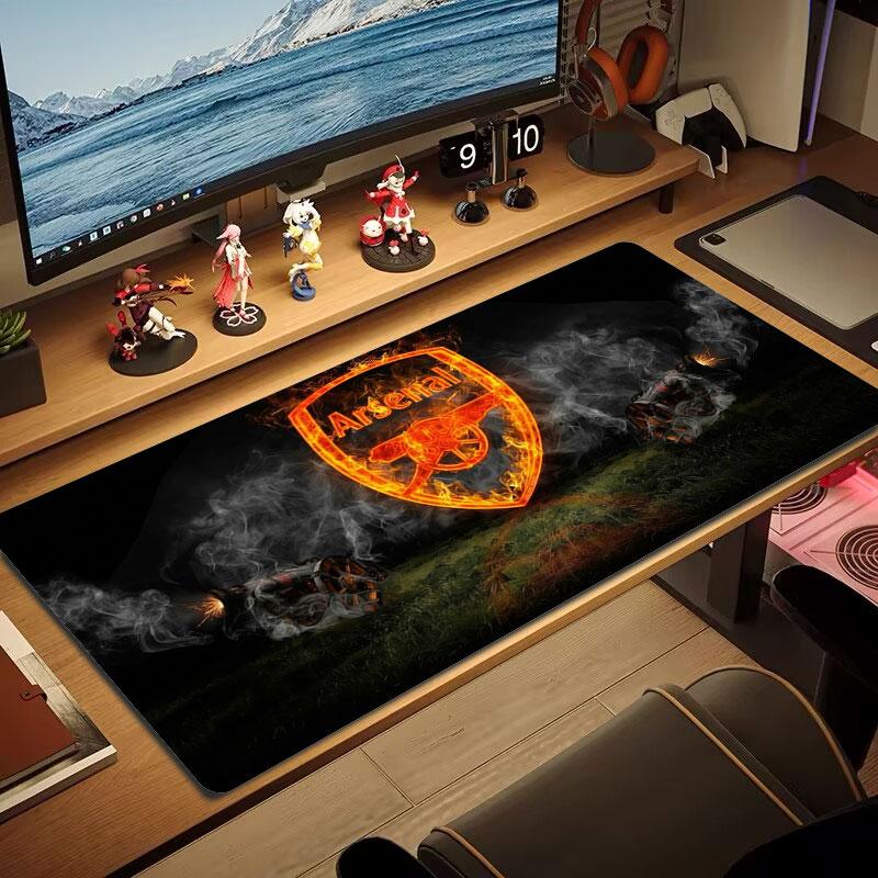 Arsenal F Großes Mauspad Große Gaming-Tischunterlage Rutschfest für Laptop Tablet Großes Mauspad XXL Matte Mini-PC-Spielmatte Mit verriegeltem Rand