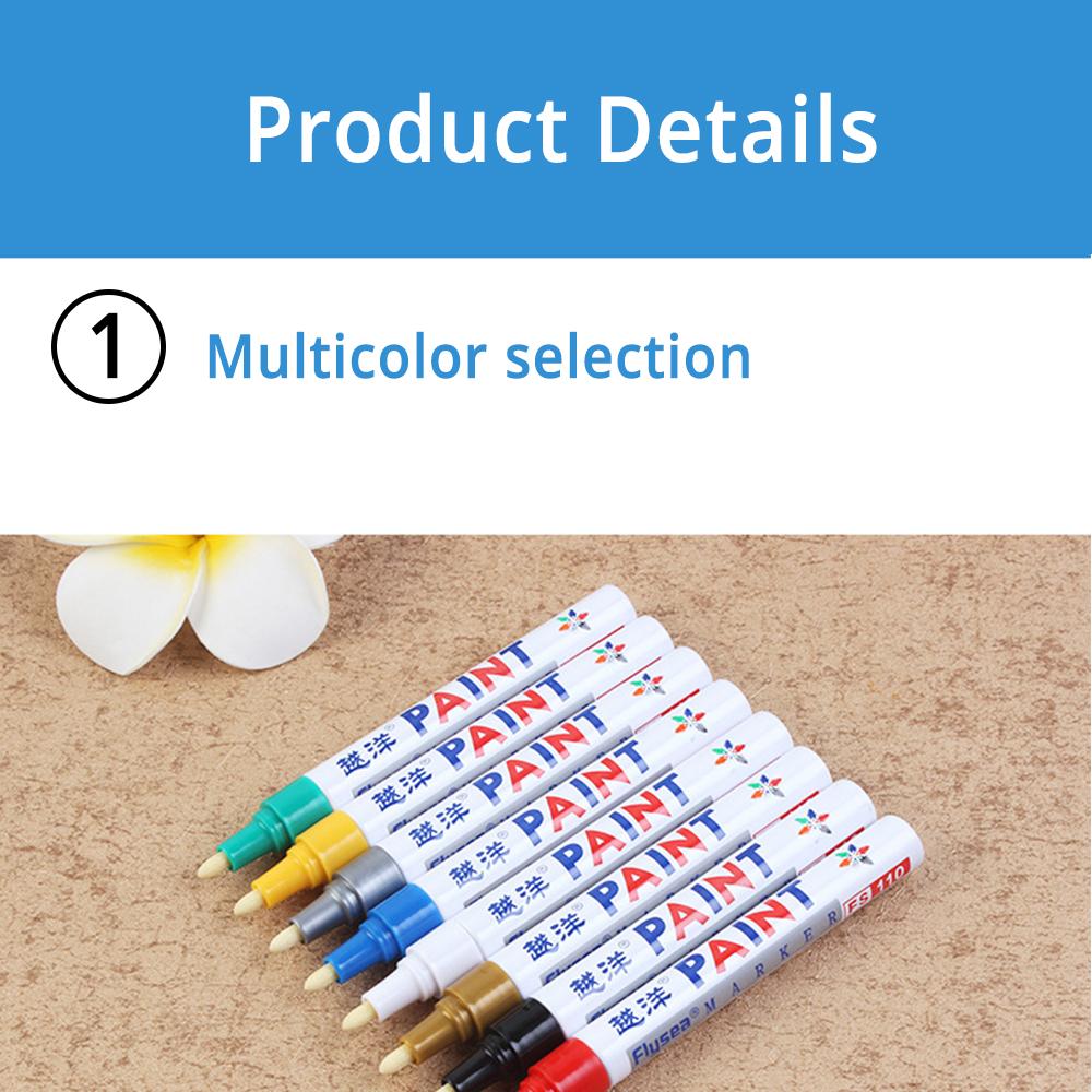 Colors Polishing Waxing Sponge Paint Marker Painting Pens Permanent Waterproof Tyres Cars Doodle Oil Pen Paint Cleaner Polishes