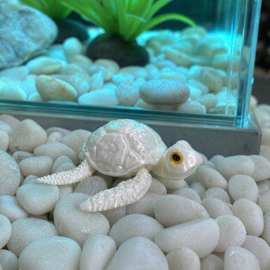 Figurina di Tartaruga Marina Stampata in 3D, Ornamento Tartaruga con Articolazioni Mobili, Modello Tartaruga Antistress Giocattolo Fidget, Decorazione Animale Marino per Casa Ufficio