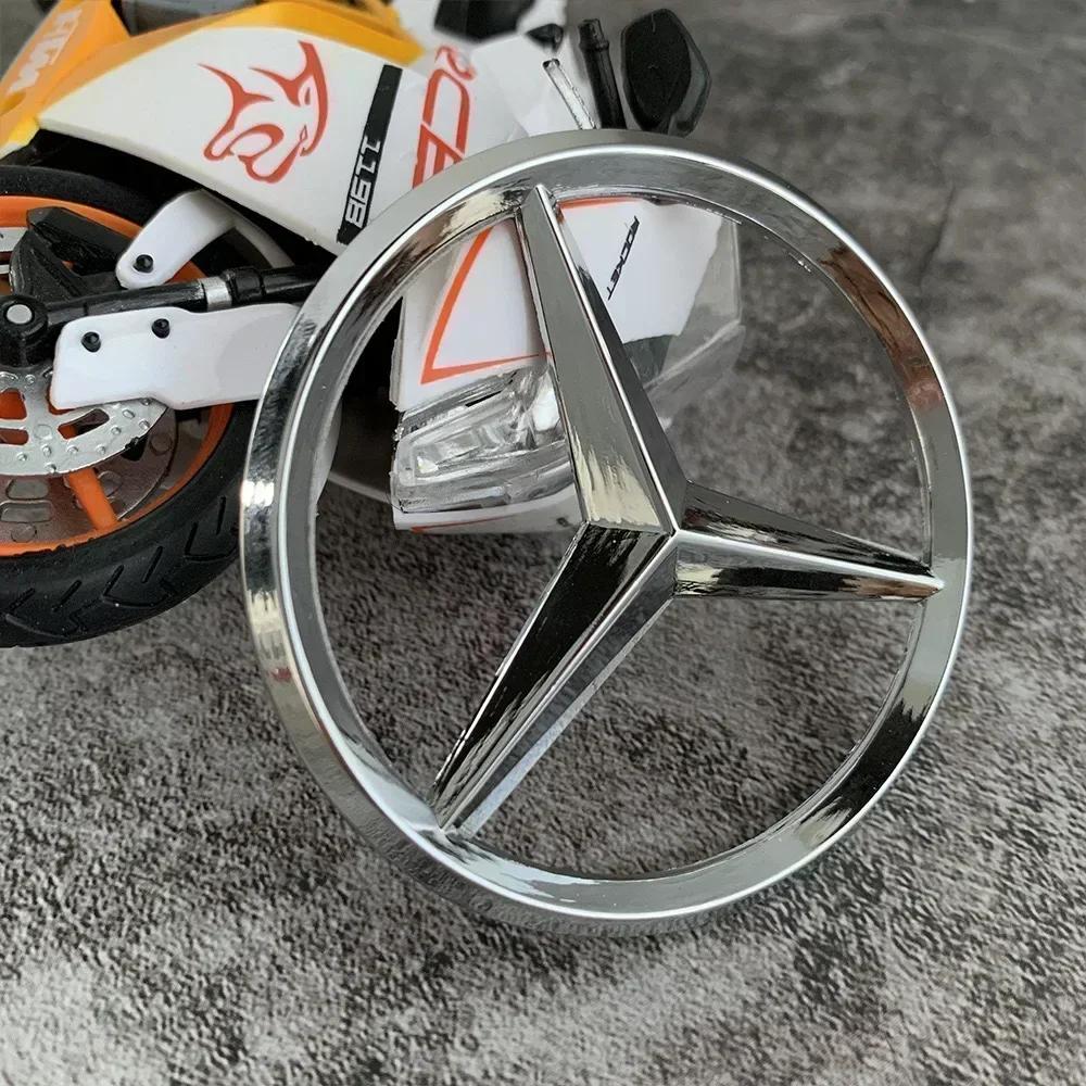 70mm 3D Metal Car Styling Engine Badge Decoration Hood Emblem Sticker for Mercedes Benz E C G M R S Class W176 W204 W212 GLC CLA ILNOP1