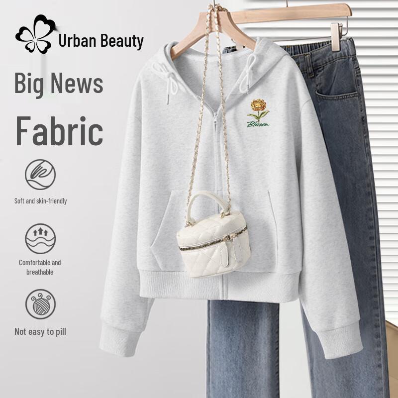 Lady's Charm Women's Embroidered Hooded Sweatshirt