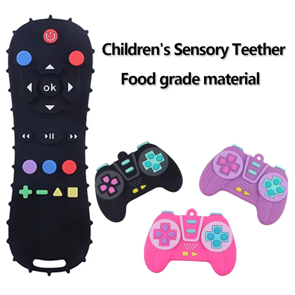 New Baby Chew Teething Game Controller Shape Silicone Teething Toy for Babies 6-12 Months Gifts Sensory Educational