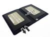 Inden Pass Commuter Pass 2527 Passes Dark Blue Deerskin X Black Dragonfly X X 2 Clear Pockets [Indenya] Bi-fold Holder, G, Lacquer, Pattern, 10.6cm