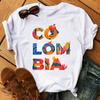 Colombia Top Unisex Tshirt Japanese Designer Style Short Sleeve Female Trendy Aesthetic Y2k Streetwear
