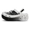 Crocs Classic Platform Clog 811 Hoshino Ginteri Gift Box Graffiti Star Strap Hole Shoes Women's Black and White