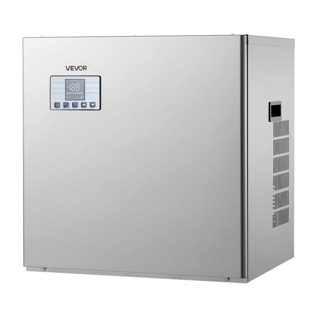 Commercial Ice Maker Machine - Head, 181 kg/Day Stainless Steel Ice Machine with Scheduled Ice-Making, Self-Cleaning, Adjustable Thickness, Ideal for