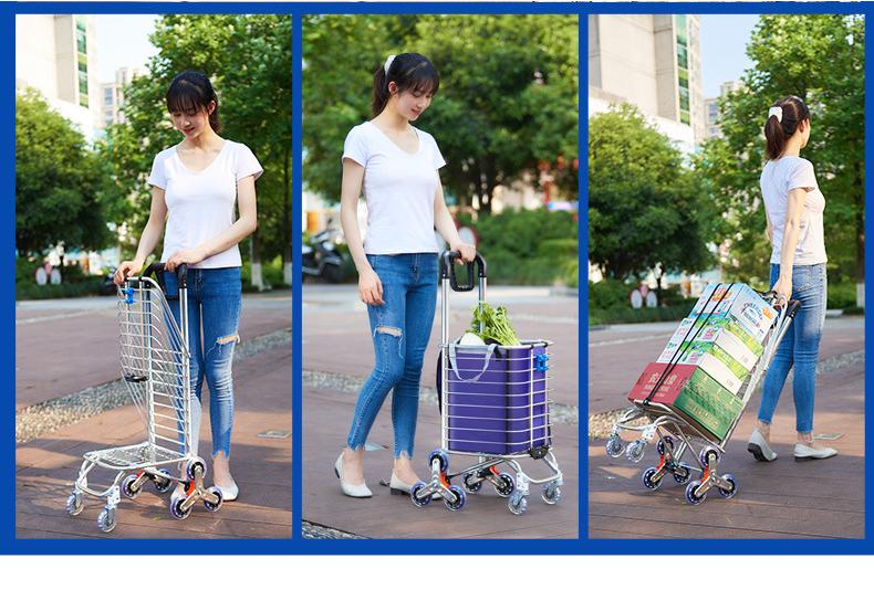 Chariot de Courses Pliant Portable Tianxi avec Roues pour Escaliers