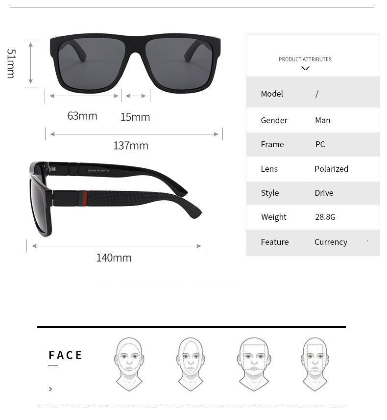 Polaroid Sunglasses Unisex Square Vintage Sun Glasses Famous Brand Sunglasses Oculos Feminino for Women Men