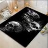 Black Skull Square Carpet Home Bedroom Living Room Decoration Carpet -1pc