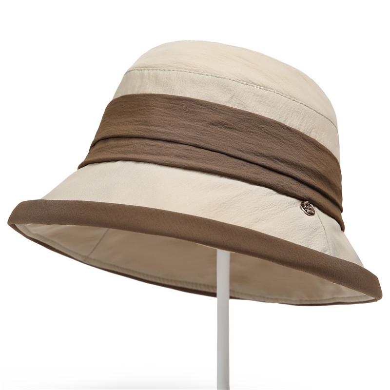 

Spring and summer sunshade bucket hat women s versatile foldable pleated basin hat travel shopping elegant hat M（56-58cm）