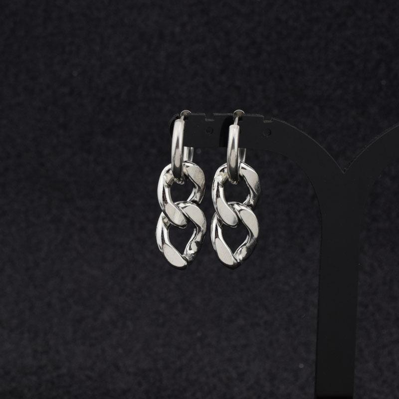 

Серьги-цепочки с текстурой в стиле хип-хоп, красные INS японской и корейской сети, такие же европейские и американские зажимы для ушей без отверстий для ушей