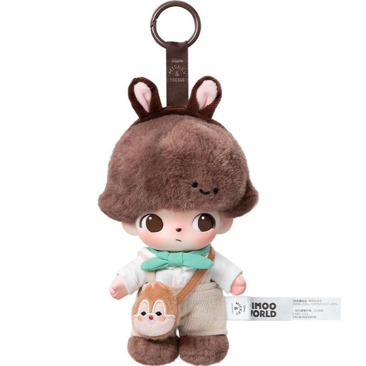 POP MART Dimoo World X Disney Series Mickey Tv Show Secret Edition Vinyl Plush Keychain, Single Mystery Box