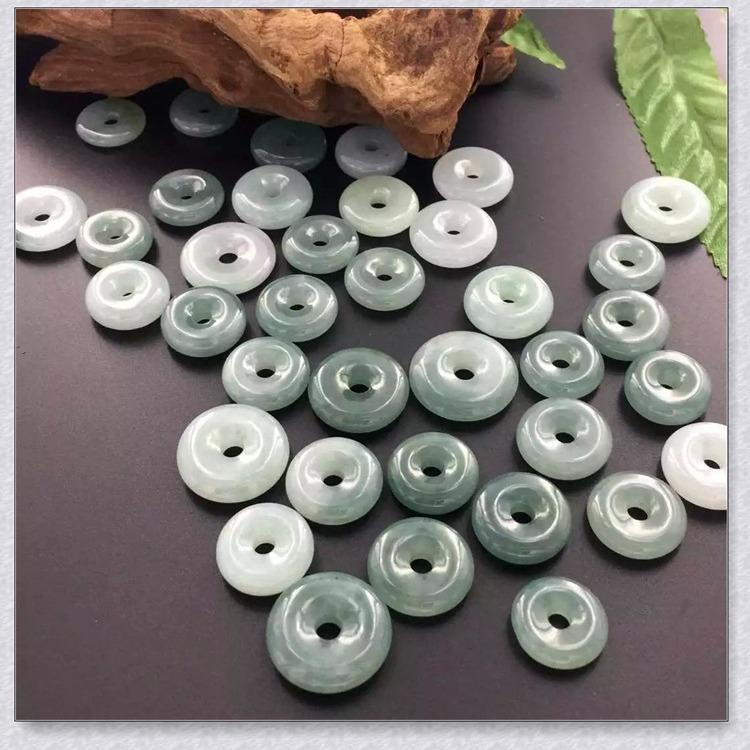 Myanmar Jade Dark Green Ping an Kou Pendant Seven Generations Fate